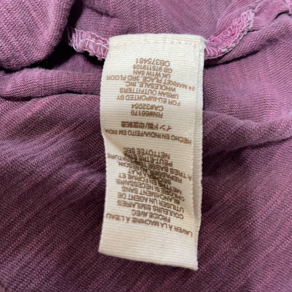 Free People Plum Purple Long Sleeve Button-Down Top - Picture 9 of 10